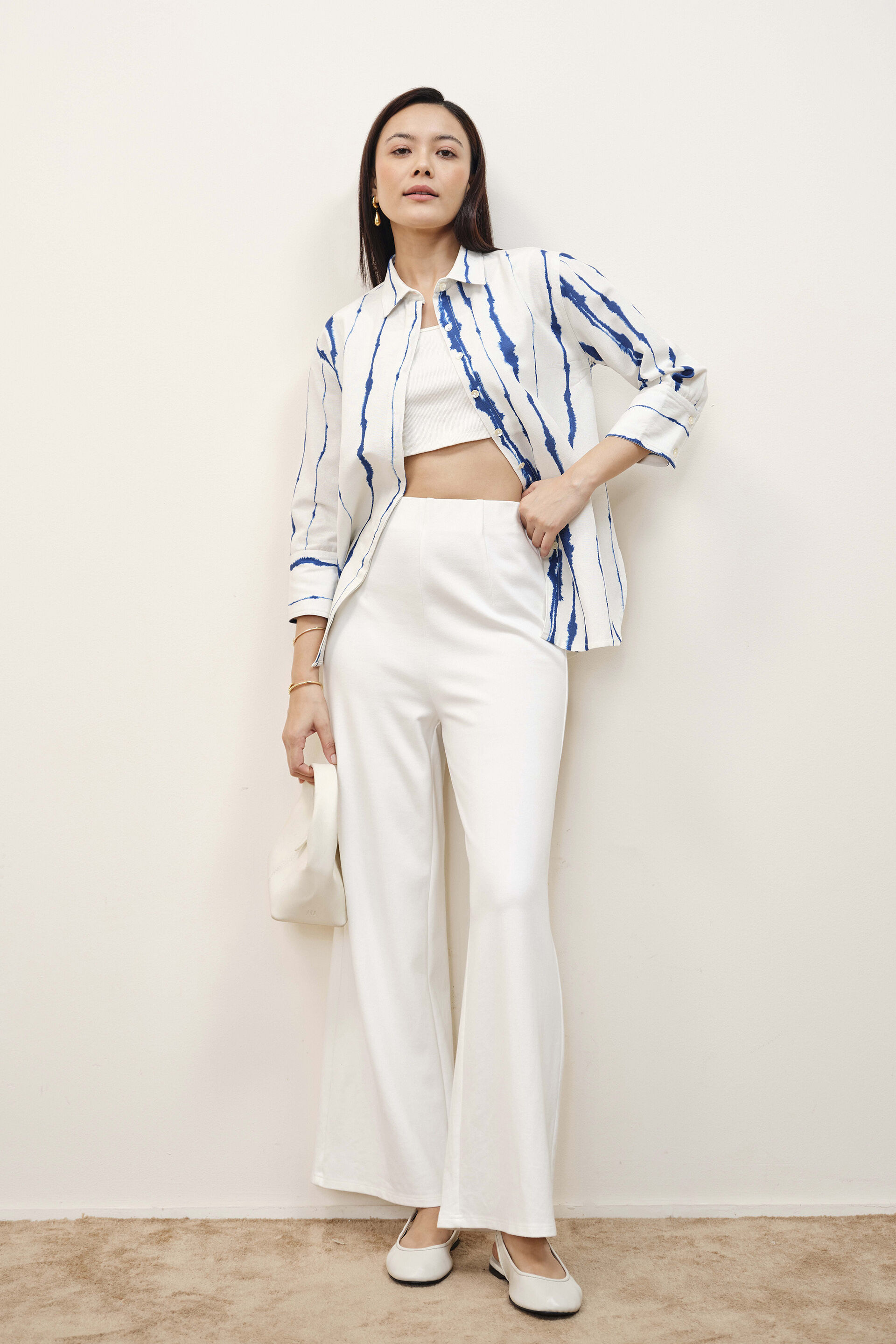 Indigo Tie-Dye Printed Shirt, Blue, image 4